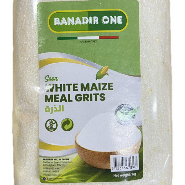 Banadir One White Maize Meal Grits 1kg x 10