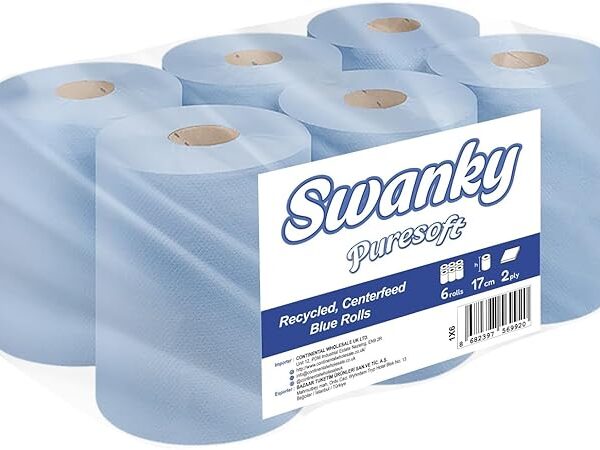 Swanky Blue Rolls 1 X 6 Rolls 17cm